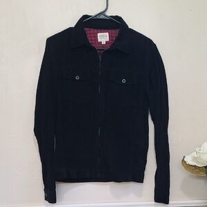 This jacket is made of very soft corduroy Women's Black Jean Jacket.